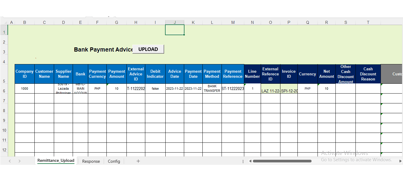 Effective Excel-Based Bank Payment Advice Upload in SAP Business ByDesign